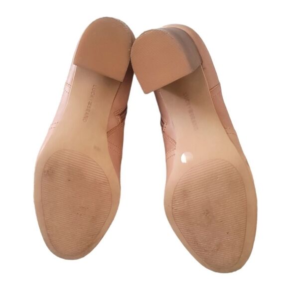 Lucky Brand Womens Sheirin Heeled Ankle Booties Size 9M Tan Leather Western - Picture 6 of 7